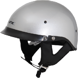 FX200 SILVER DUAL INNER LENS CLEAR AND SMOKE HALF HELMET