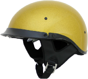 FX200 GOLD METAL FLAKE DUAL INNER LENS CLEAR AND SMOKE HALF HELMET