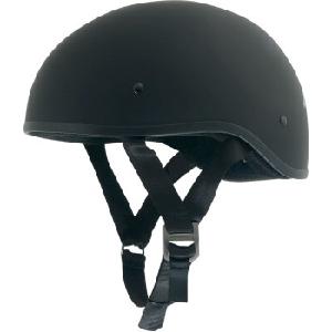 FX200 FLAT BLACK SLICK BEANIE-STYLE HALF HELMET