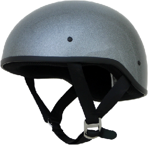 FX200 GUNMETAL METAL FLAKE SLICK BEANIE-STYLE HALF HELMET