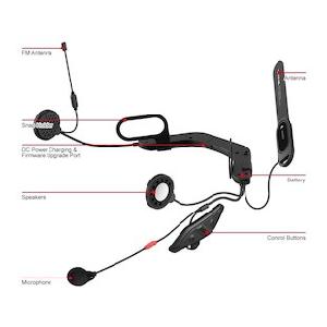 SENA 10U SYSTEM W/HANDLEBAR REMOTE FOR ARAI F/F HELMETS