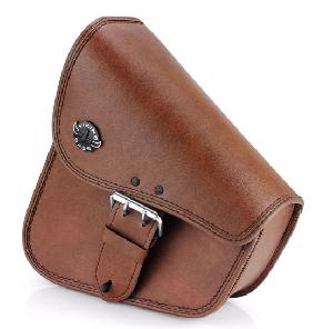 VIKING DELLINGR BROWN DYNA MOTORCYCLE SWING ARM BAG