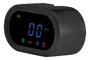 CLASSIC OVAL SPEEDOMETER WITH INDICATORS (BLACK)