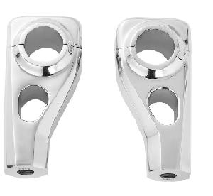 2.5'' TALON PRO CHROME RISERS WITH 2 PIECE TOP CLAMPS FOR 1