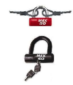 ULTRA-HIGH-SECURITY DISC/CABLE LOCKS - BLACK