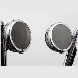 RUMBLE ROAD PREMIUM AMPLIFIED STEREO SPEAKERS WITH 1 INCH CLAMPS- CHROME 