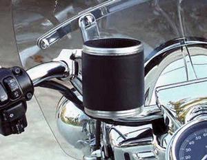 LEATHER CUP HOLDER HANDLEBAR CLAMP MOUNT 